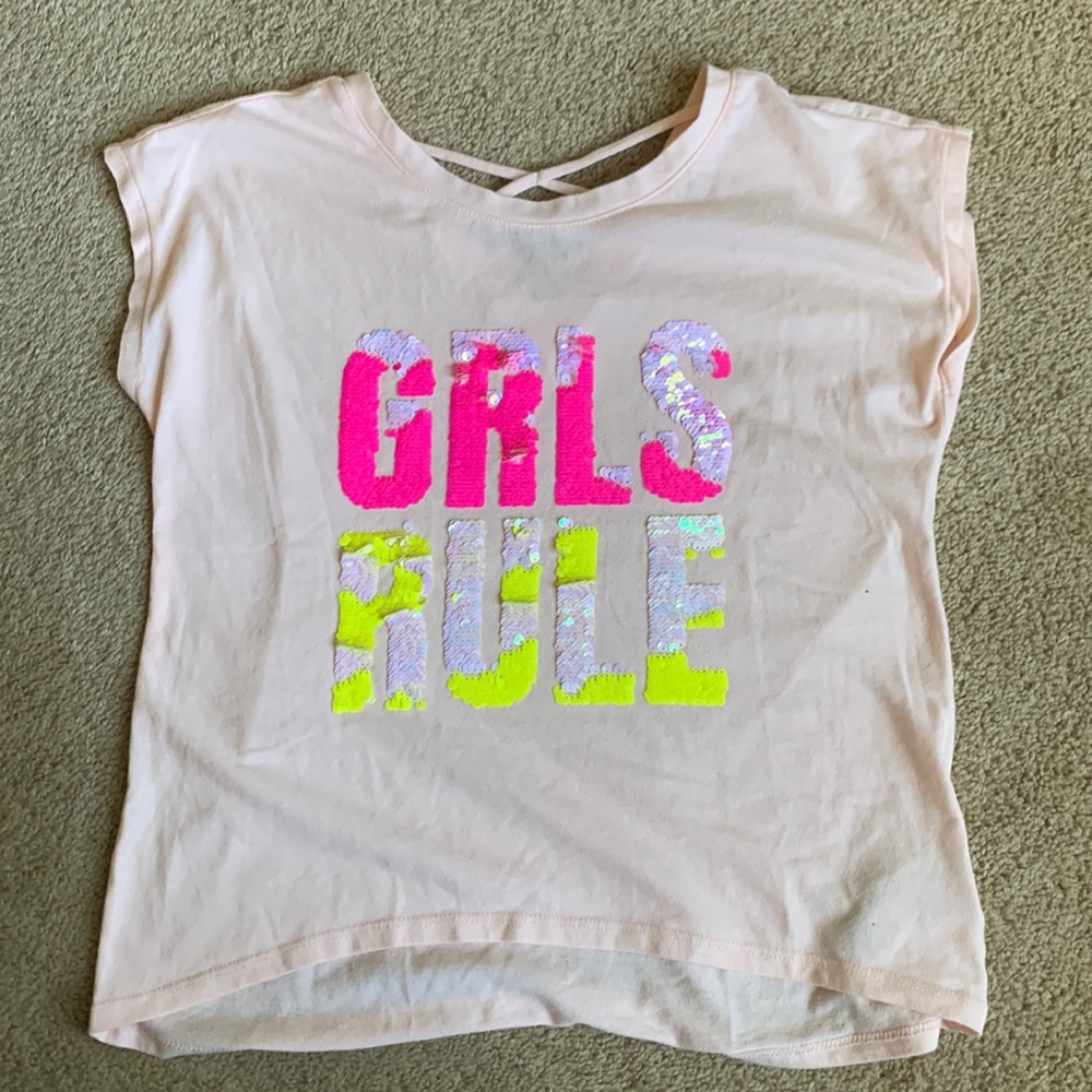 Old Navy pink sequin top